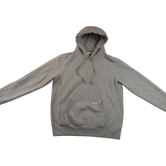 Noah NYC Core Classic Hoodie Men Large Heather Grey Pullover Embroidered Hiking - Picture 4 of 15